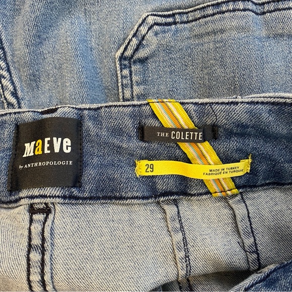 Maeve Anthropologie Denim Blue Flare Jeans The Colette - Picture 6 of 8